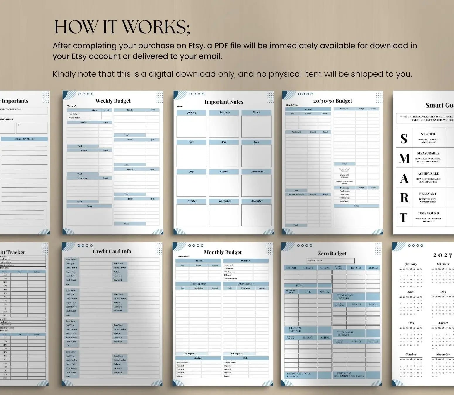 Budget Planner & Finance Tracker - Money Management Made Easy (Digital) Grown Black Glorious
