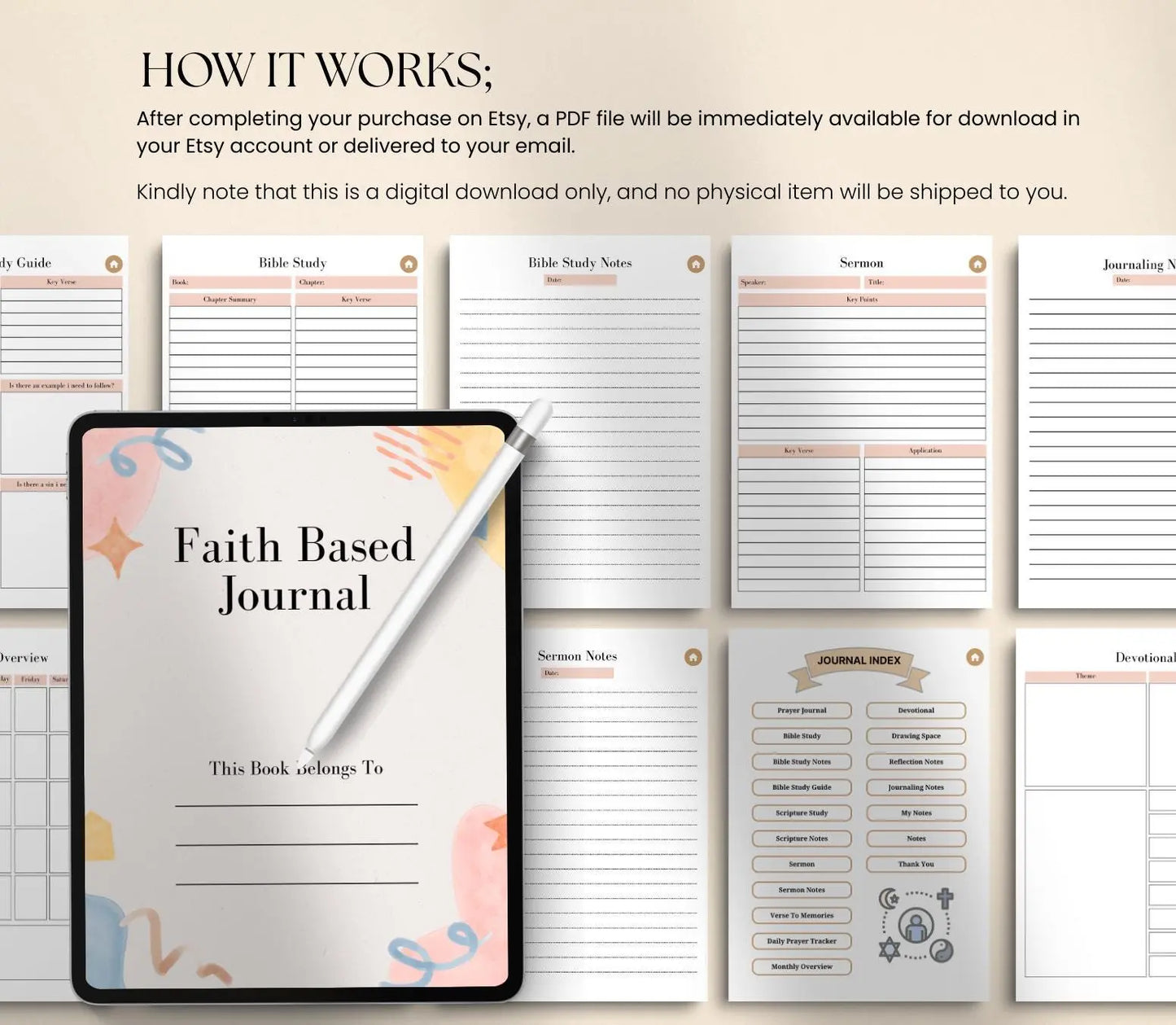 Christian Prayer Journal: Bible Study & Devotional Planner (Printable PDF) Grown Black Glorious