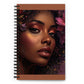 Afrocentric spiral notebook featuring Black women portrait art from the Still Flame Collection.