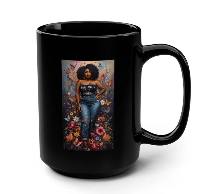 Bold, Black &amp; Boundless - Journal &amp; Mug Gift Set for Black Women