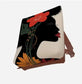 Black Woman Vegan Leather Backpack – Afrocentric Luxury Bag with Red Flower Art | Empowering Fashion for Modern Melanin Queens Grown Black Glorious