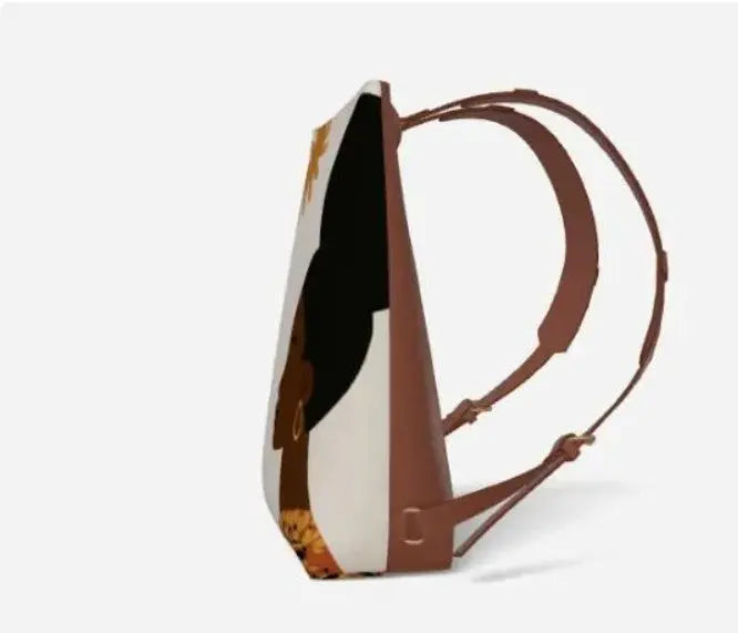 Black Woman Sunflower Vegan Leather Backpack – Afrocentric Luxury Bag for Empowered Queens Grown Black Glorious