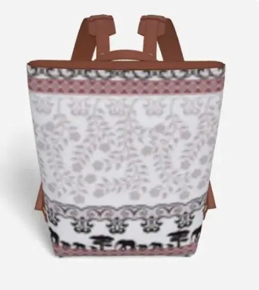 Elegant Blush Heritage Vegan Leather Backpack – Afro-Luxury Travel Bag for Black Women Grown Black Glorious