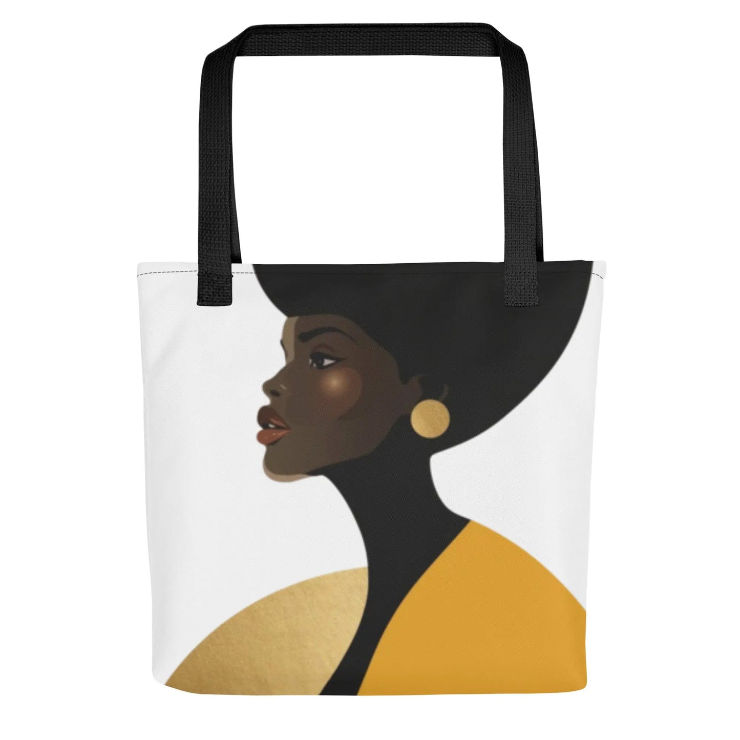 Vegan leather tote bag for Black women celebrating melanin beauty and empowerment.