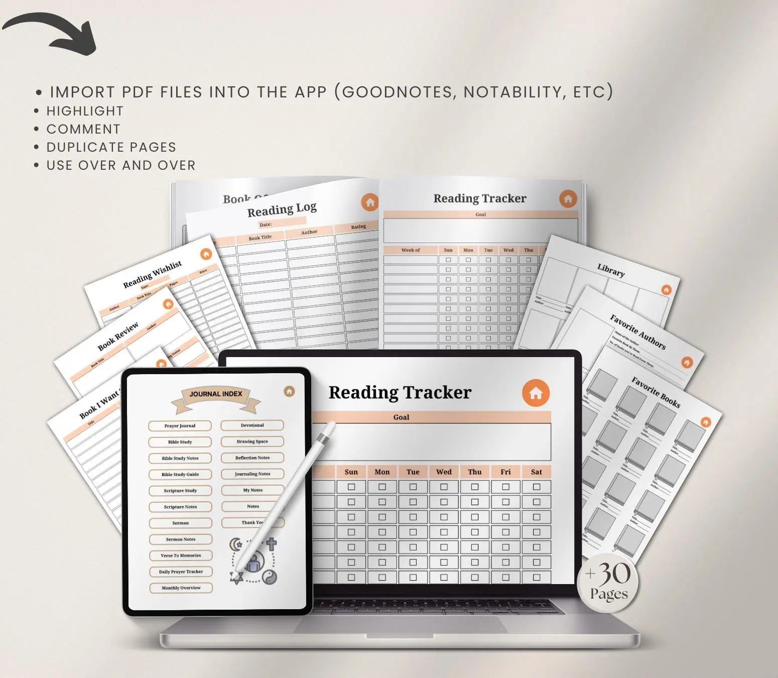 Digital Reading Journal: Book Tracker, Review Log (Printable PDF) Grown Black Glorious