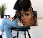 Black Woman Vegan Leather Tote Bag – Afrocentric Art Statement Piece Celebrating Black Beauty, Pride & Empowerment Grown Black Glorious