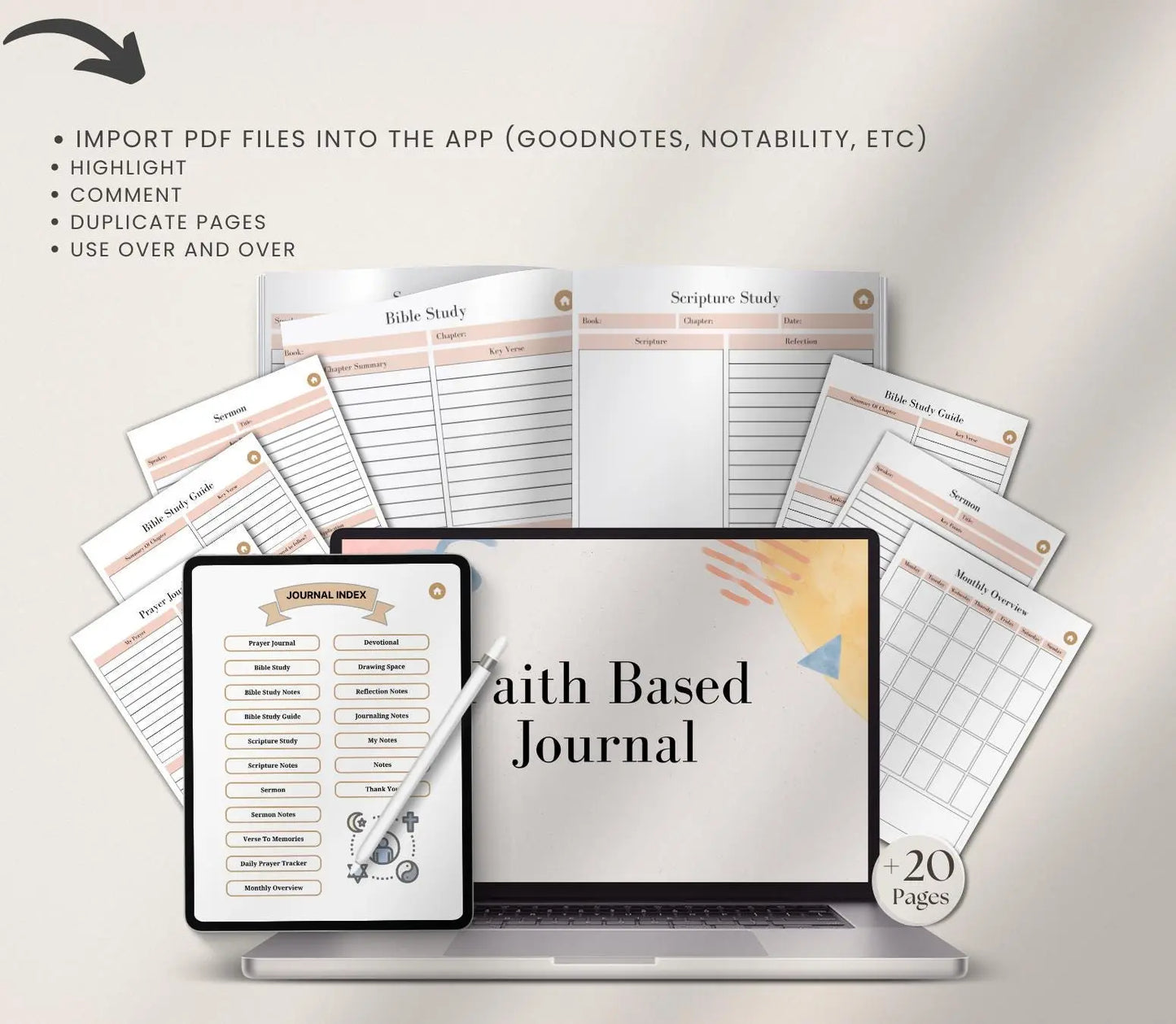 Christian Prayer Journal: Bible Study & Devotional Planner (Printable PDF) Grown Black Glorious