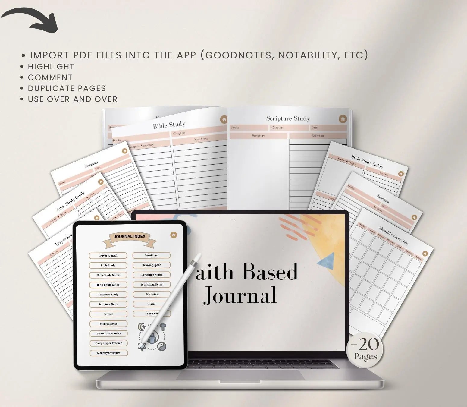 Christian Prayer Journal: Bible Study & Devotional Planner (Printable PDF) Grown Black Glorious