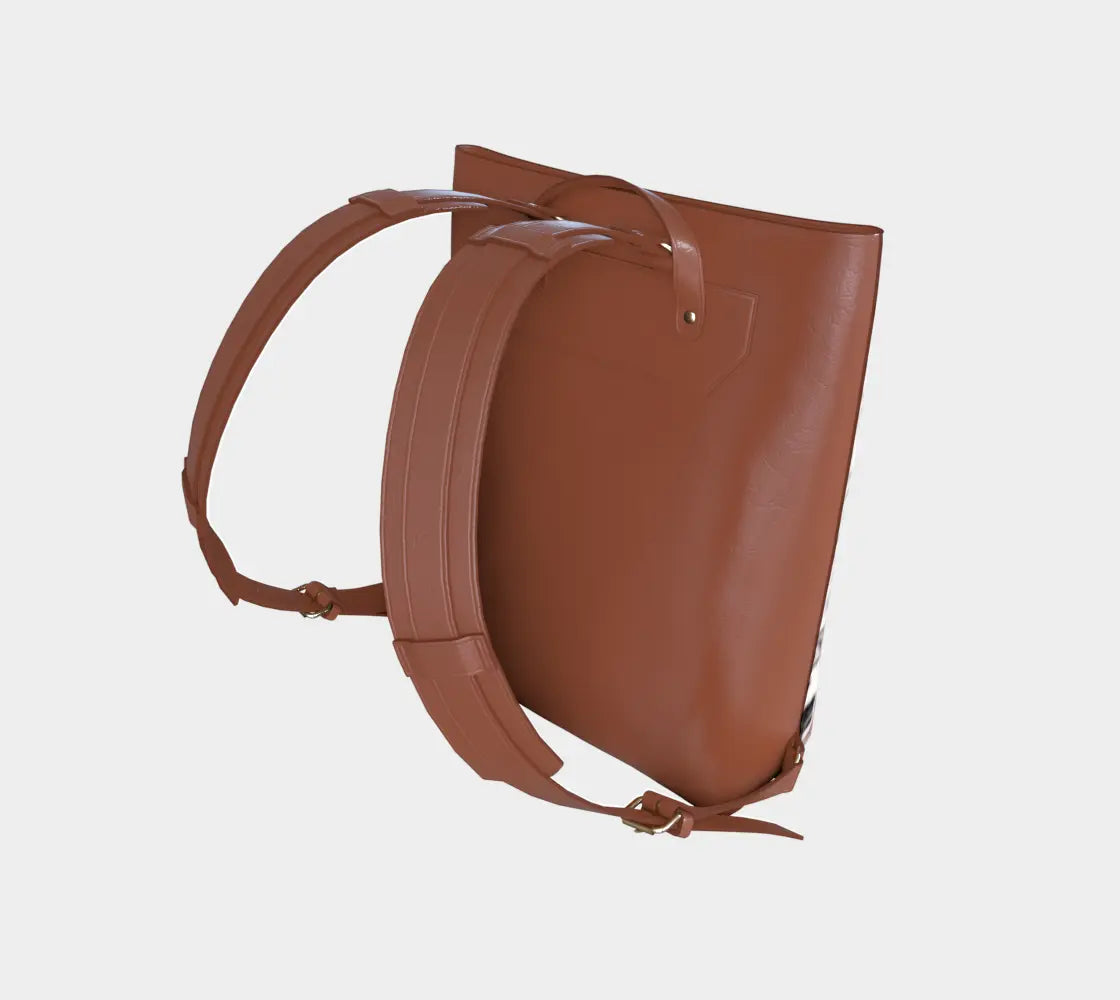 Elegant Blush Heritage Vegan Leather Backpack – Afro-Luxury Travel Bag for Black Women Grown Black Glorious