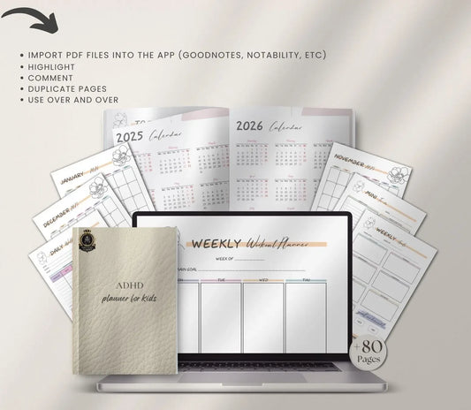 ADHD Mom Planner: Daily & Weekly Organizer (Printable/Digital Download) Grown Black Glorious