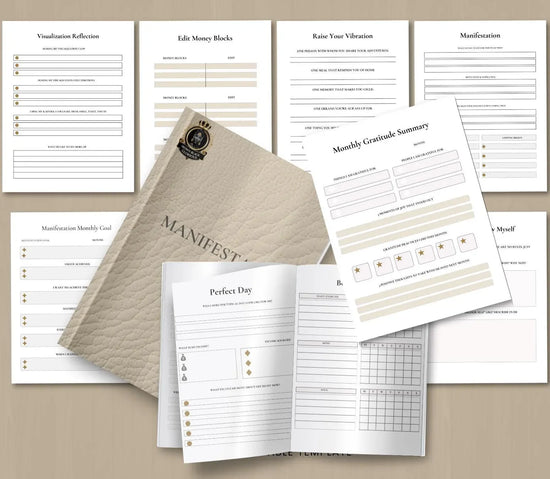 Law of Attraction Manifestation Planner: Goal Setting & Vision Board (Digital Printable) Ma boutique