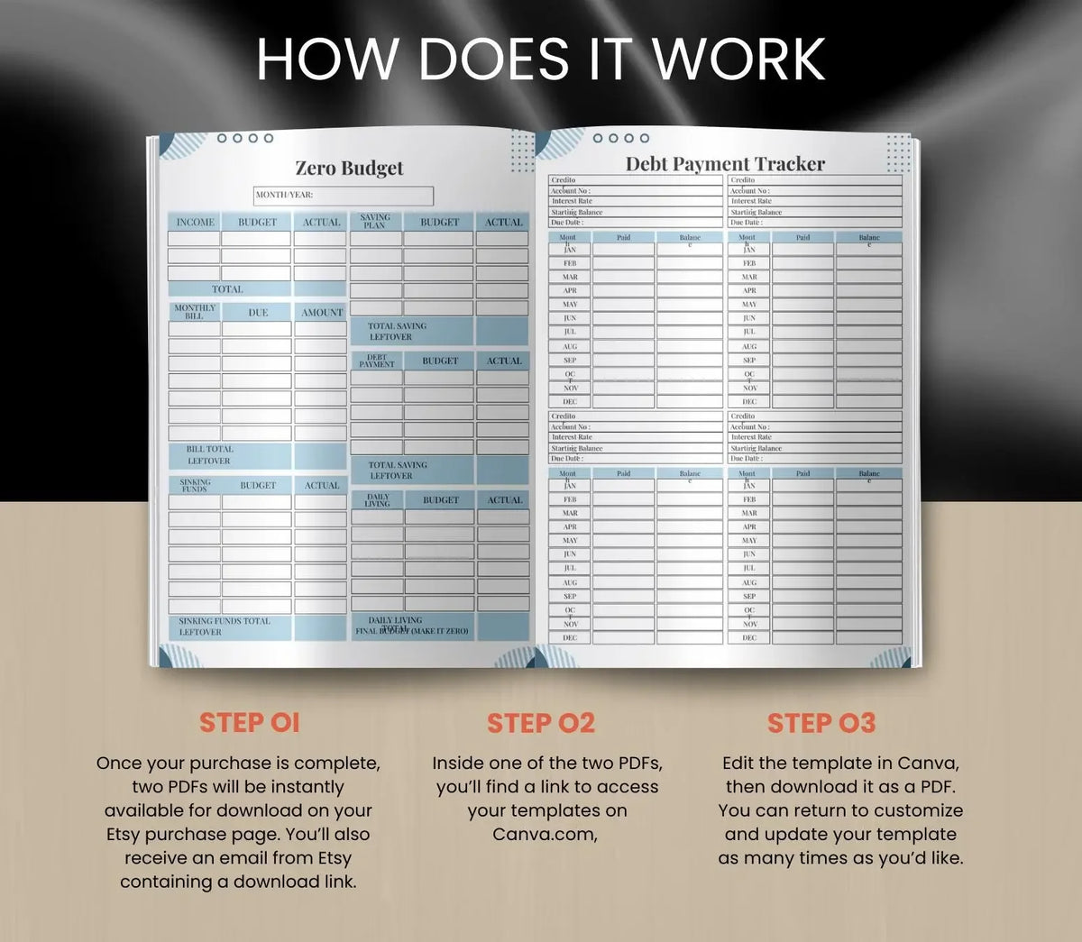 Budget Planner & Finance Tracker - Money Management Made Easy (Digital) Grown Black Glorious