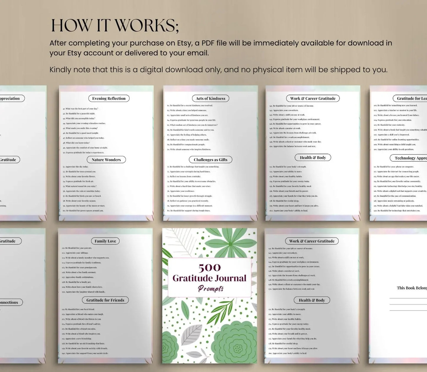 Gratitude Journal Prompts for Black Women: Daily Self-Care (Printable/Digital Download) Ma boutique
