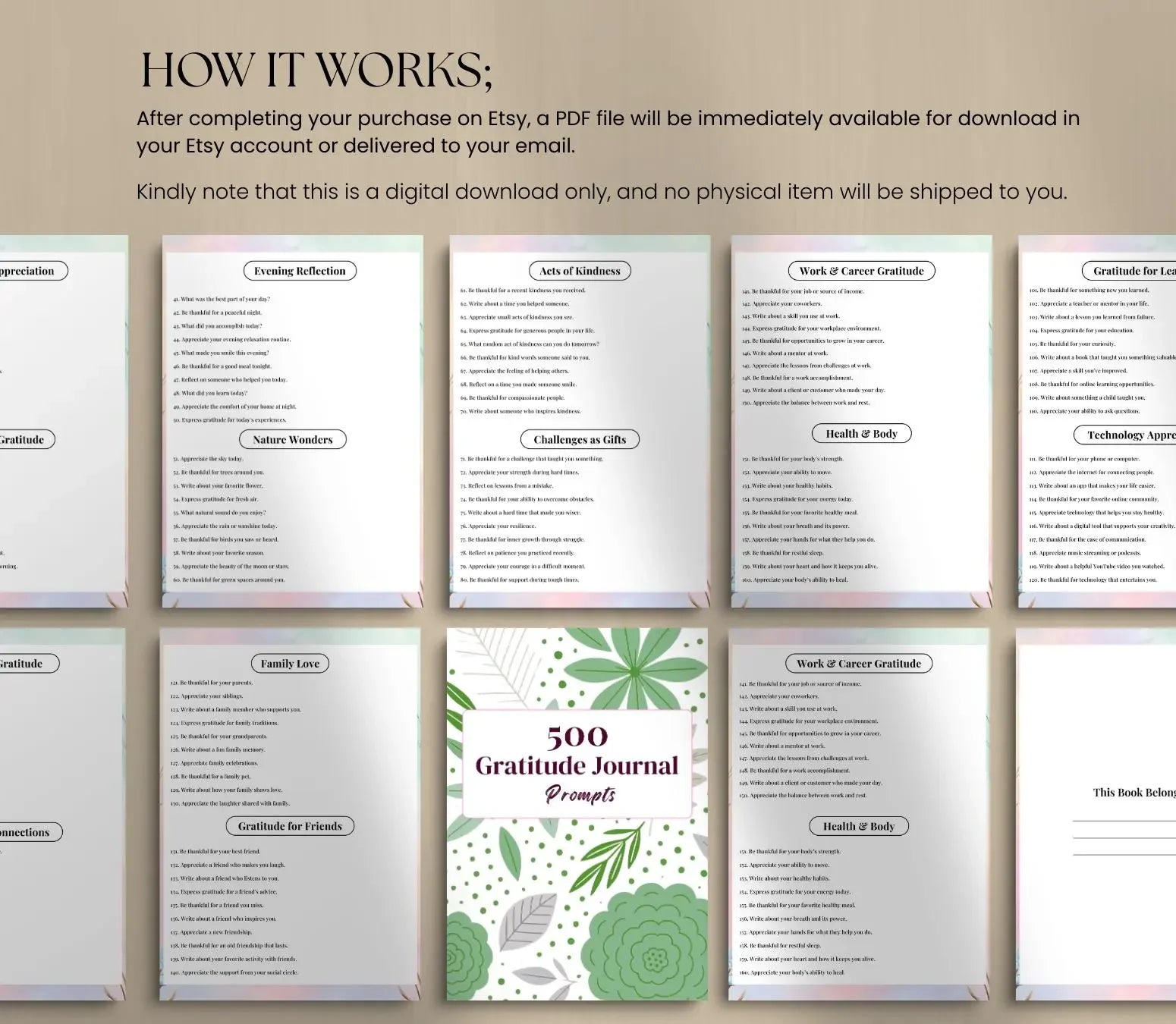 Gratitude Journal Prompts for Black Women: Daily Self-Care (Printable/Digital Download) Ma boutique
