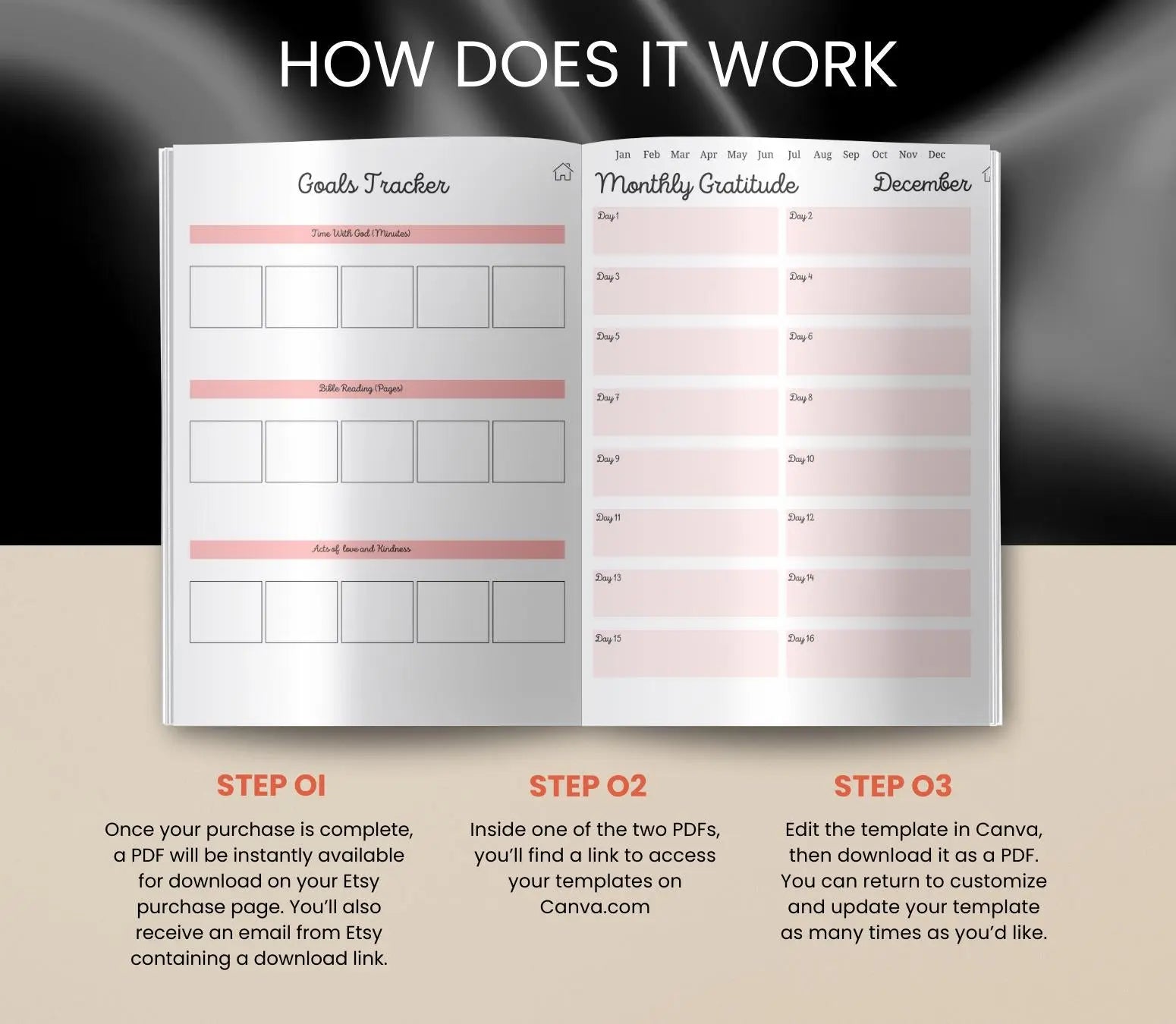 Digital Prayer Journal for Women: Christian Devotional Planner (Printable PDF) Grown Black Glorious