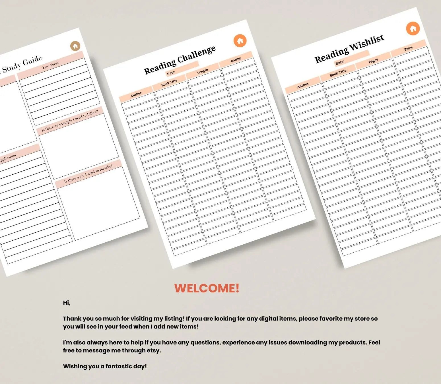 Digital Reading Journal: Book Tracker, Review Log (Printable PDF) Grown Black Glorious