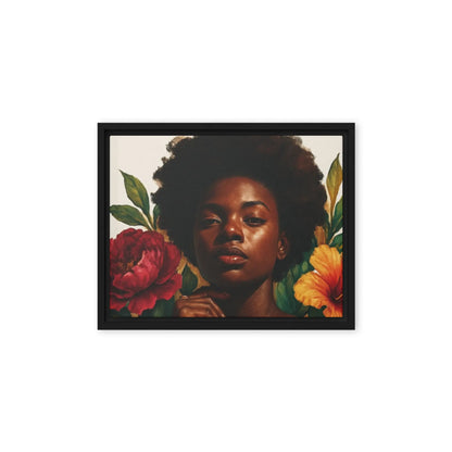 Framed Print Wall Art - Black Women Beauty