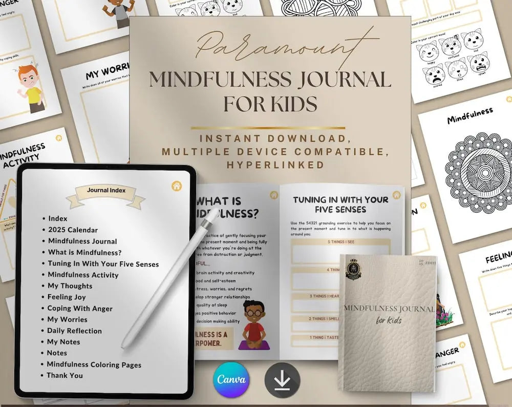 Mindfulness Journal for Kids : Gratitude & Self-Care Prompts Grown Black Glorious