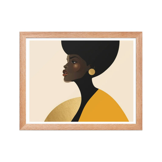 Framed Print Wall Art of Majestic Black Woman