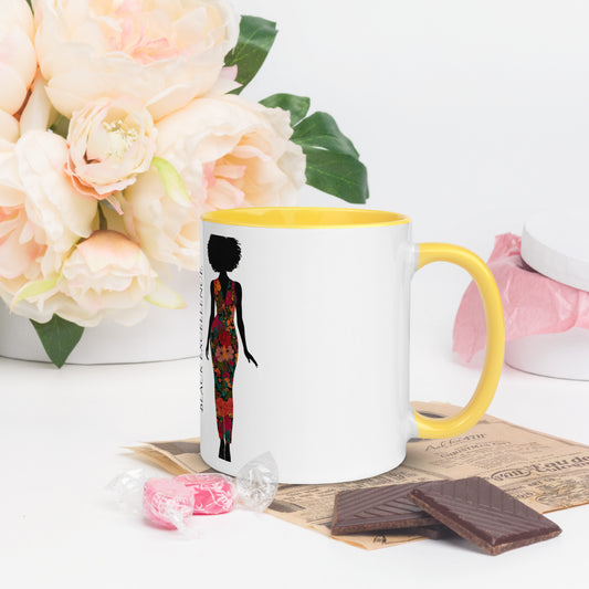 Afrocentric Mug Soft Life Black Woman Gold Design